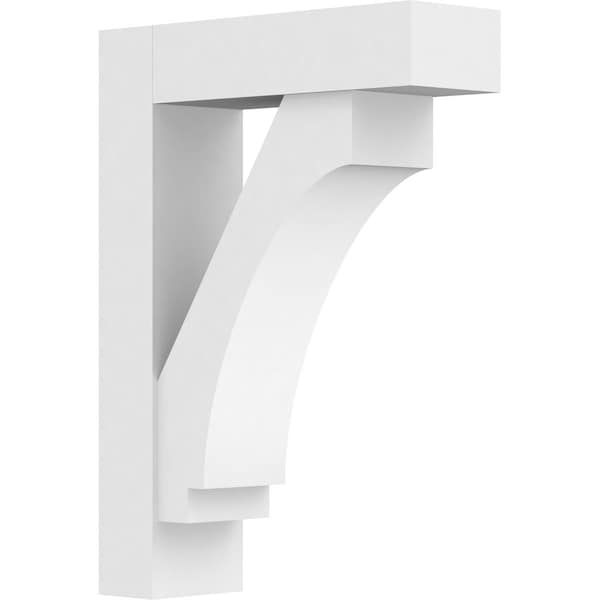 Ekena Millwork Standard Imperial Architectural Grade PVC Bracket With Block Ends, 5"W x 16"D x 22"H BKTP05X16X22IMP05 - main